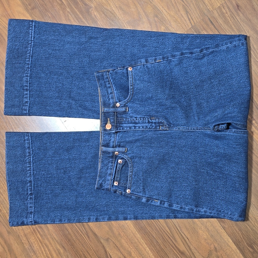 J. Crew Dark Blue Wide-Leg Jeans